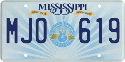 MS license plate MJO619