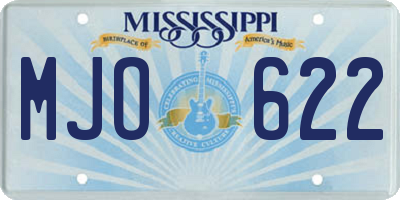 MS license plate MJO622