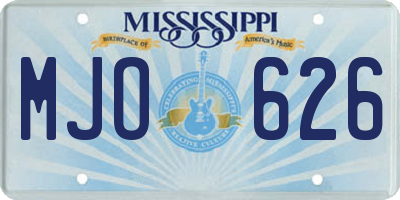 MS license plate MJO626