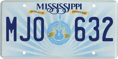 MS license plate MJO632