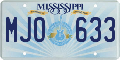 MS license plate MJO633