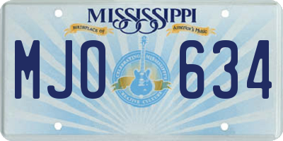 MS license plate MJO634