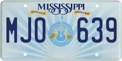 MS license plate MJO639