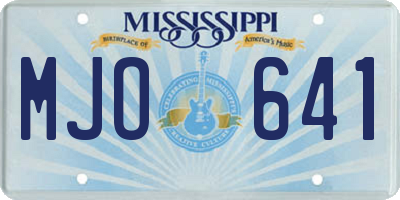 MS license plate MJO641