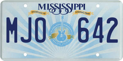 MS license plate MJO642