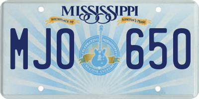MS license plate MJO650