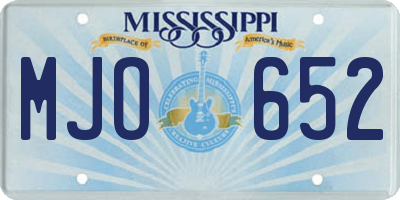 MS license plate MJO652