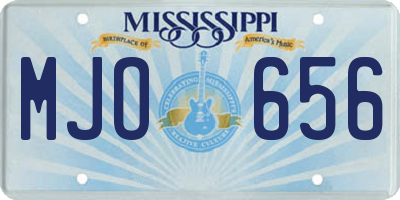 MS license plate MJO656