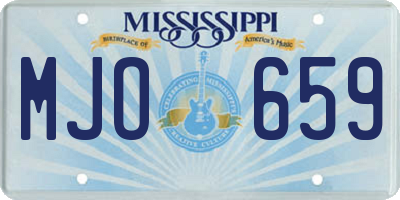 MS license plate MJO659