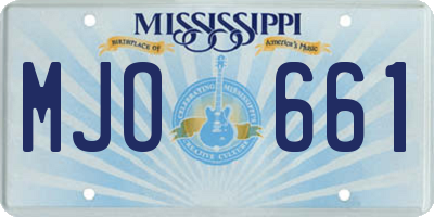 MS license plate MJO661