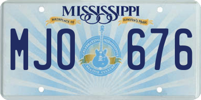MS license plate MJO676
