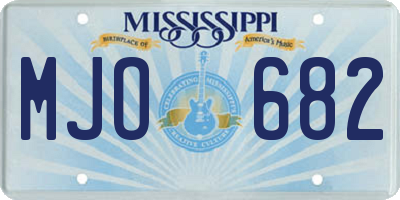 MS license plate MJO682