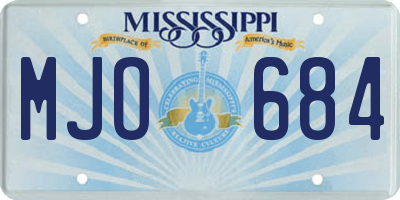 MS license plate MJO684