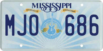 MS license plate MJO686
