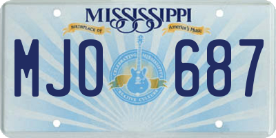 MS license plate MJO687