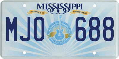 MS license plate MJO688