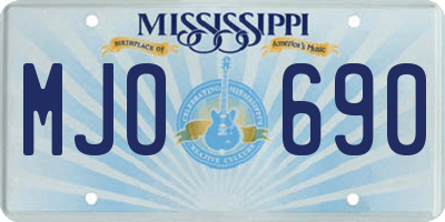 MS license plate MJO690