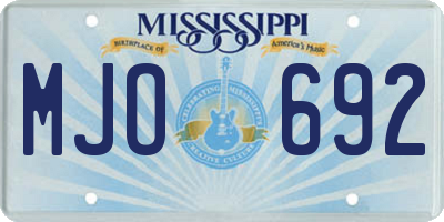 MS license plate MJO692
