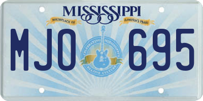 MS license plate MJO695