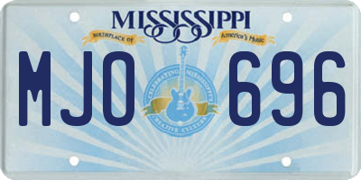 MS license plate MJO696