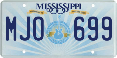 MS license plate MJO699