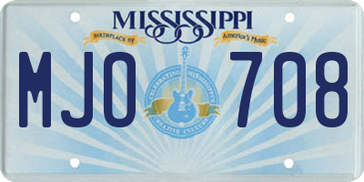 MS license plate MJO708