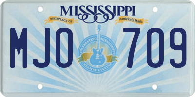 MS license plate MJO709