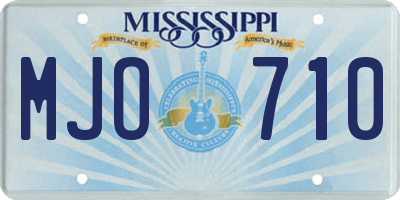 MS license plate MJO710