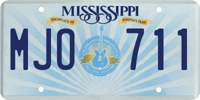 MS license plate MJO711