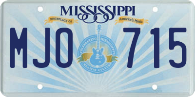 MS license plate MJO715