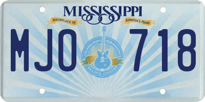 MS license plate MJO718