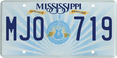 MS license plate MJO719