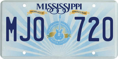 MS license plate MJO720