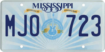 MS license plate MJO723
