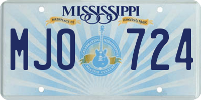 MS license plate MJO724