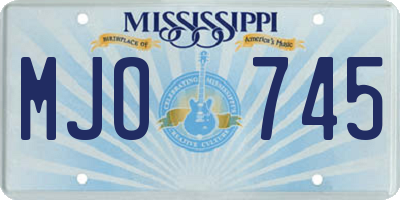 MS license plate MJO745