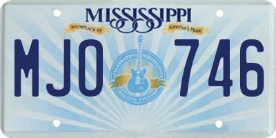 MS license plate MJO746