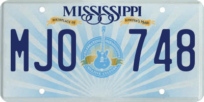 MS license plate MJO748
