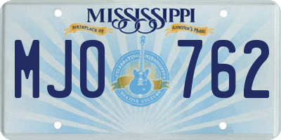 MS license plate MJO762
