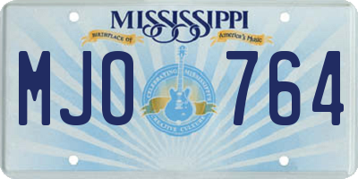 MS license plate MJO764
