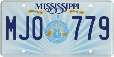 MS license plate MJO779