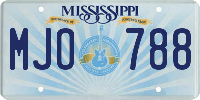 MS license plate MJO788