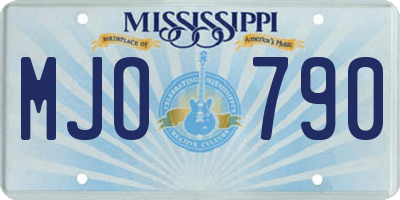 MS license plate MJO790