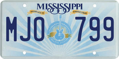 MS license plate MJO799