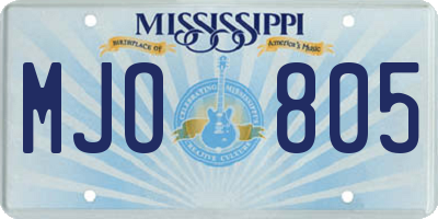 MS license plate MJO805