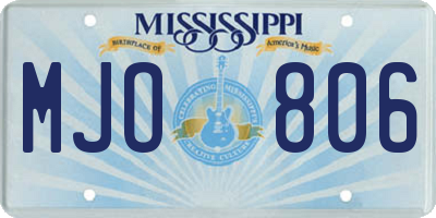 MS license plate MJO806