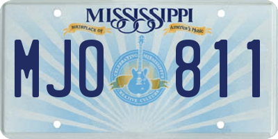 MS license plate MJO811