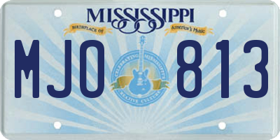 MS license plate MJO813