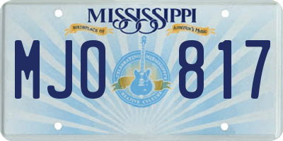MS license plate MJO817
