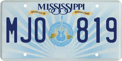 MS license plate MJO819